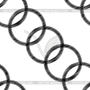 Scribble diagonal circles - vector clipart