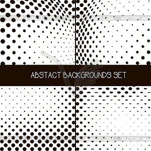 Abstract dotted background set - vector image