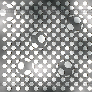 Abstract balls background - white & black vector clipart