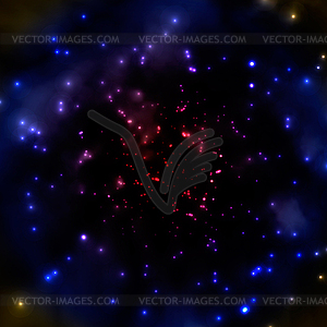 Dark hazy universe - vector image