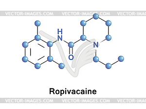 Лекарственный препарат Ropivacaine - цветной векторный клипарт