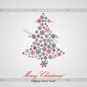 Christmas background with Christmas tree of - vector image