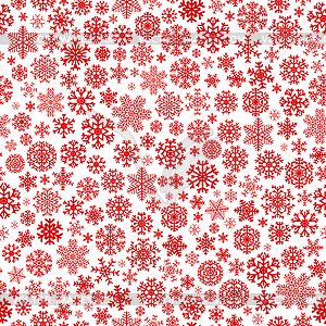 Christmas seamless pattern of snowflakes - vector clipart