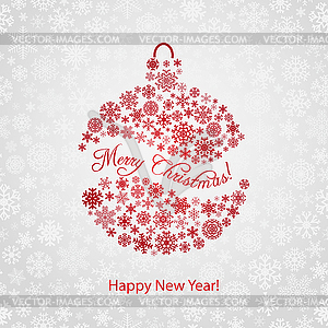 Christmas background with Christmas ball - vector clip art