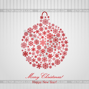 Christmas background with Christmas ball - vector clipart