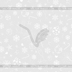 Seamless pattern of christmas symbols - vector image