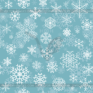 Christmas seamless pattern of snowflakes - vector image