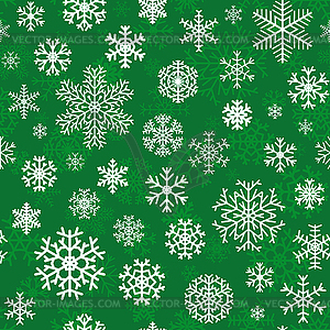 Christmas seamless pattern of snowflakes - vector clipart