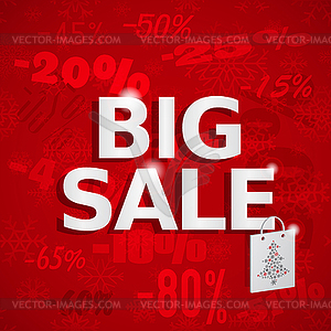 Christmas sales background - vector clipart