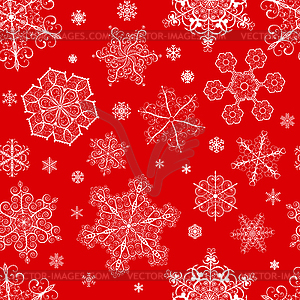 Новогодний фон из снежинок - векторная иллюстрация