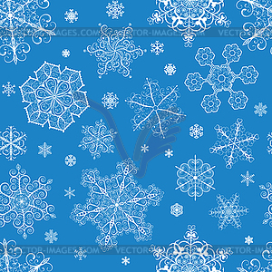 Christmas seamless pattern of snowflakes - stock vector clipart