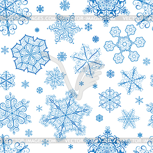 Christmas seamless pattern of snowflakes - vector clip art