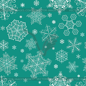 Christmas seamless pattern of snowflakes - vector clipart