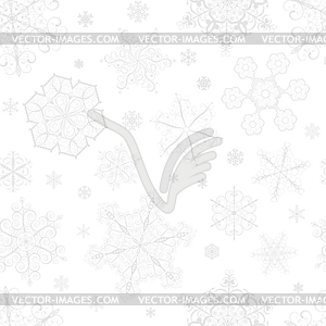 Новогодний фон из снежинок - изображение в векторном формате