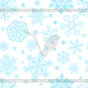 Новогодний фон из снежинок - изображение в векторном виде