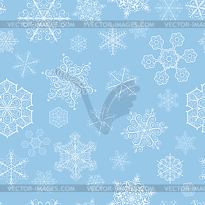 Christmas seamless pattern with big and small - vector image