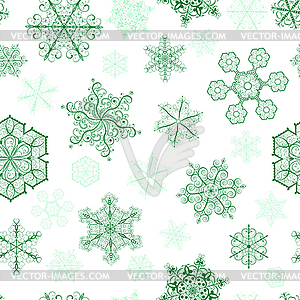 Christmas seamless pattern with big and small - vector image