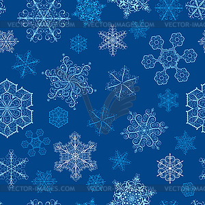 Christmas seamless pattern with big and small - vector image
