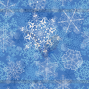 Christmas seamless pattern with snowflakes - vector clip art