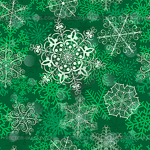 Christmas seamless pattern with snowflakes - vector image