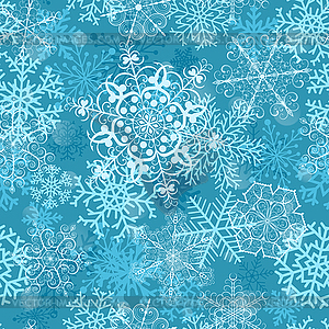 Christmas seamless pattern with snowflakes - vector clipart