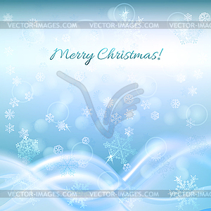 Blue christmas background - vector image