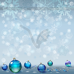 Christmas background with snowflakes and Christmas - vector clip art