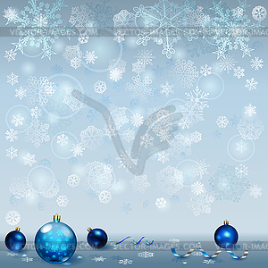 Christmas background with snowflakes and Christmas - vector clipart