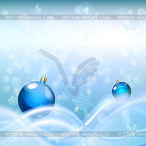 Christmas background with snowflakes and Christmas - vector image