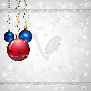 Background with Christmas balls - vector image