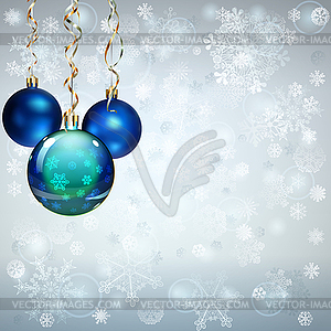 Background with Christmas balls - vector clipart