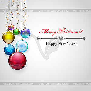 Background with Christmas balls - stock vector clipart