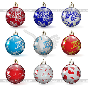 Set of Christmas balls - vector clip art