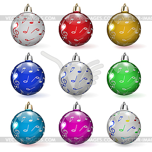 Set of Christmas balls - vector clipart