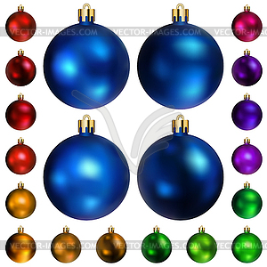 Set of colored Christmas balls - vector image