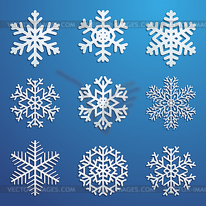 Set of snowflakes - vector clip art