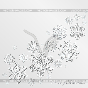 Christmas background with snowflakes - vector image