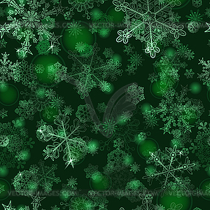 Seamless pattern of snowflakes - vector image