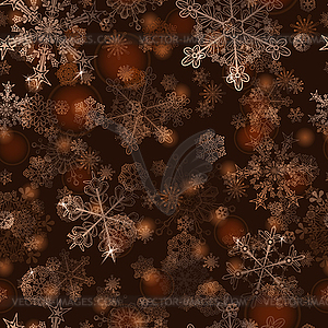 Seamless pattern of snowflakes - vector clipart