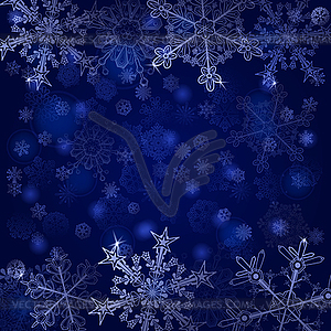 Background of snowflakes - vector clip art