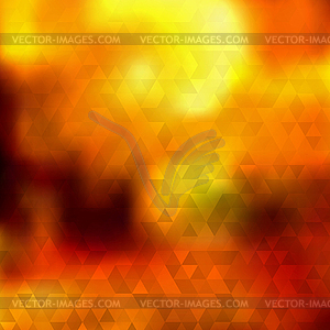 Abstract autumn background of triangles - vector image