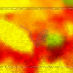 Abstract autumn background of triangles - vector clip art