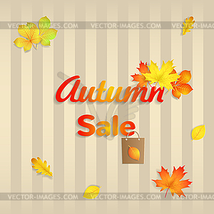 Autumn sale background - vector clipart