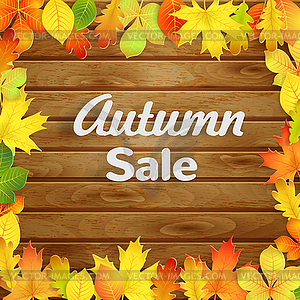 Autumn sale background - vector clipart