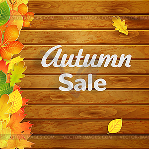 Autumn sale background - vector clip art