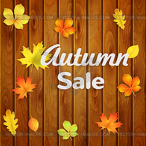 Autumn sale background - vector clipart / vector image