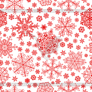 Бесшовные снежинки, красный - клипарт в векторе / векторное изображение
