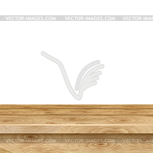 Empty table of light brown wooden planks - vector clipart / vector image