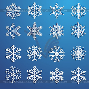 Set of snowflakes - vector image