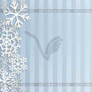 Christmas background with snowflakes - vector image